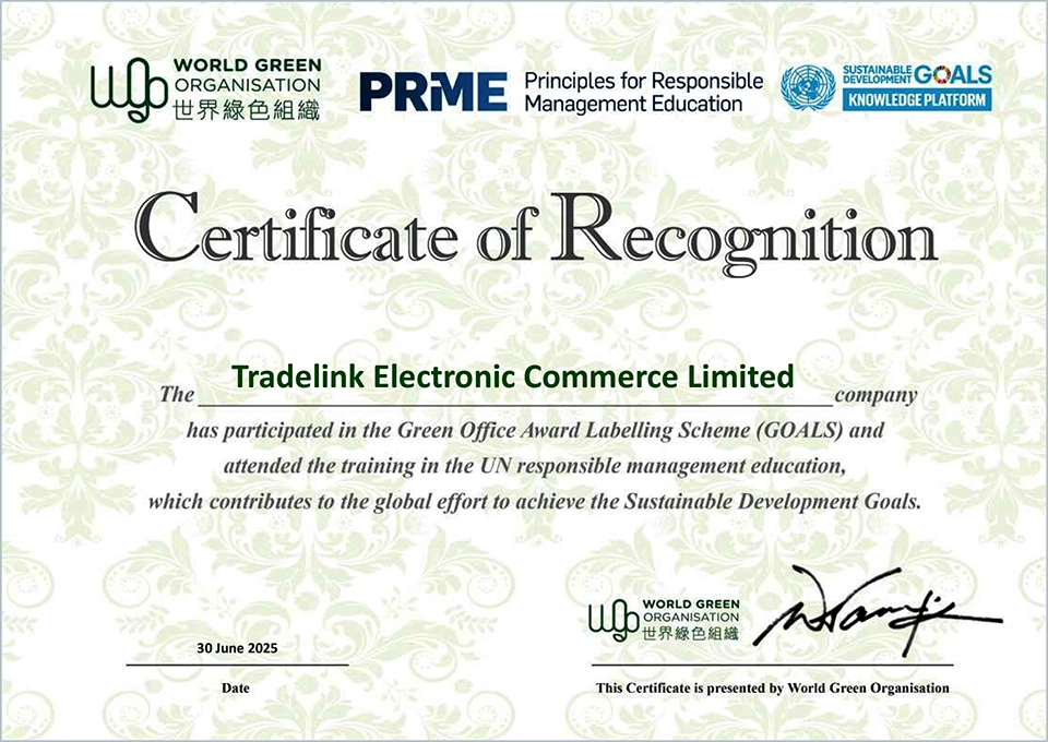 Tradelink Green Office Eco‑Healthy Workplace Labels