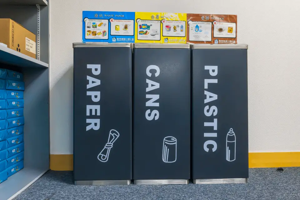 Installing recycling bins