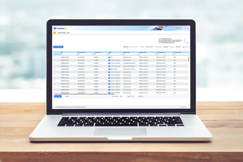 cover TradelinkBox interface